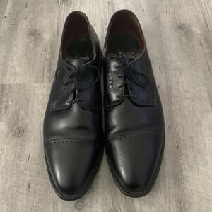 ALLEN EDMONDS Clifton Black Leather Cap Toe Oxfords Mens Size US 14 D Nice!